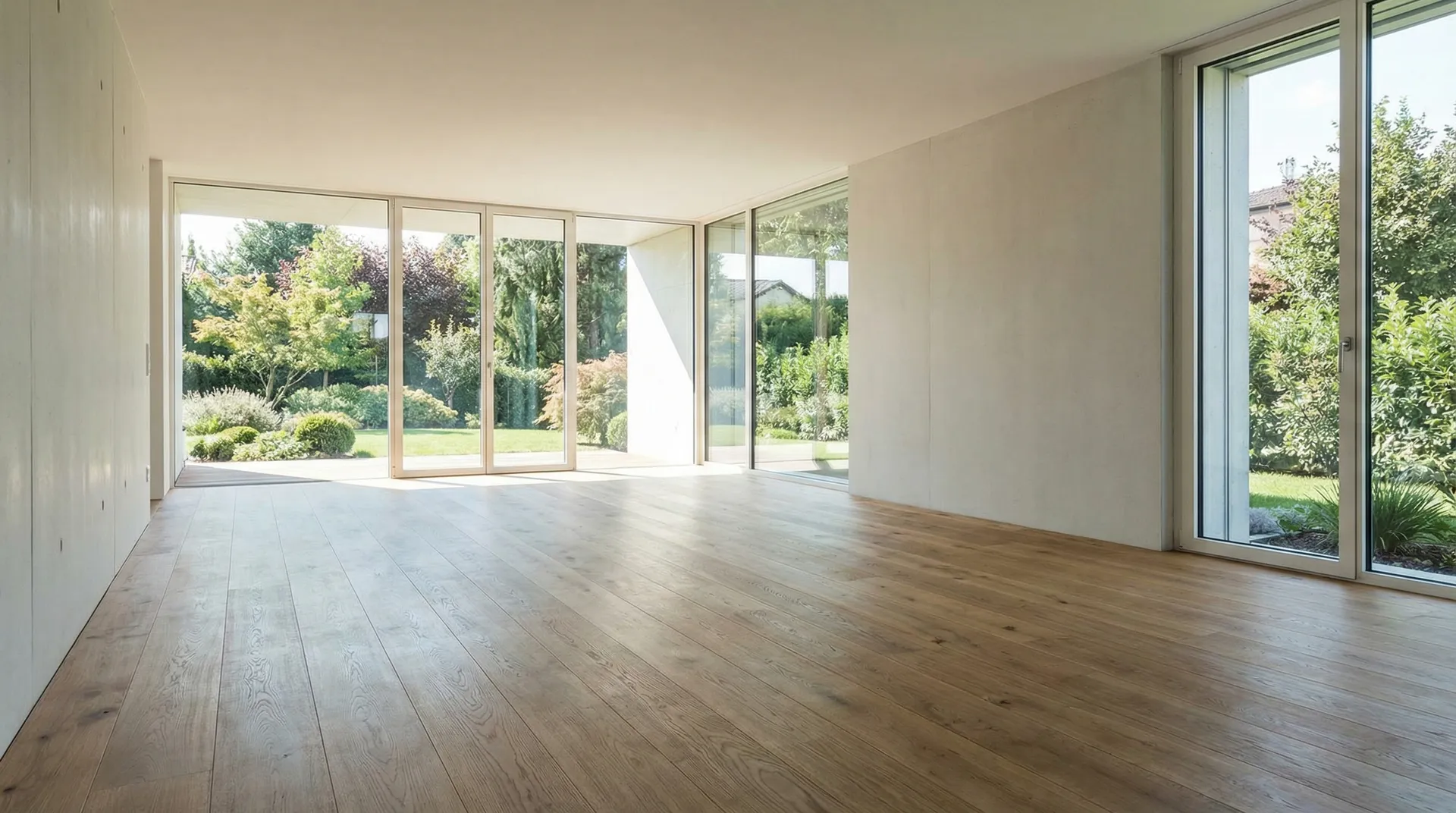 Moderner Innenausbau mit Logo